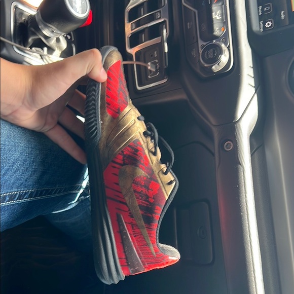 Nike Red and Gold Sneakers - Picture 2 of 3